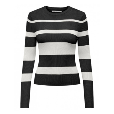 Onlmauve strikbluse - Black/cloud danc