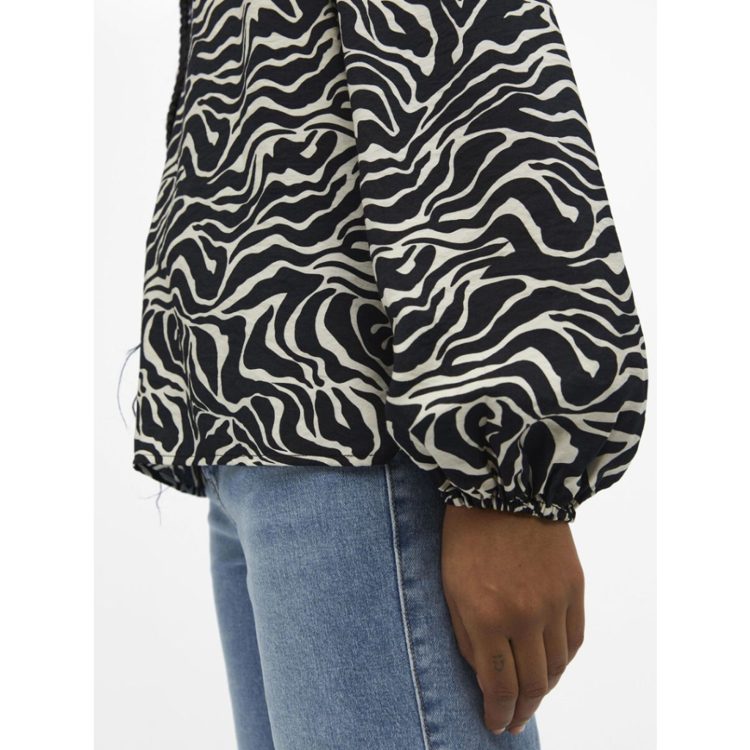 Objleonora top - Black/sandshell