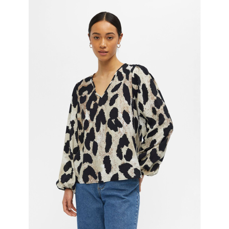 Objleonora top - Sandshell/big leo