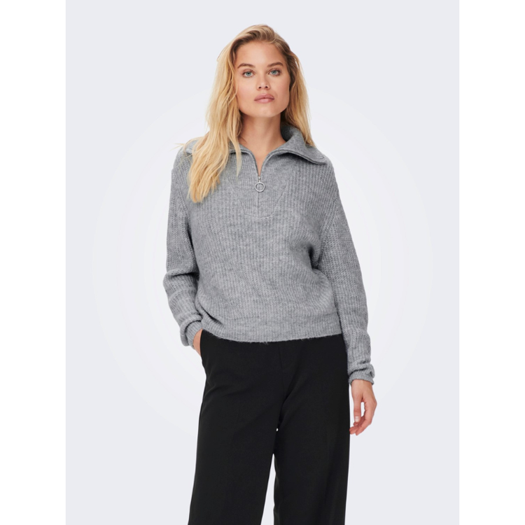 Onlbaker strik - Light grey/melange