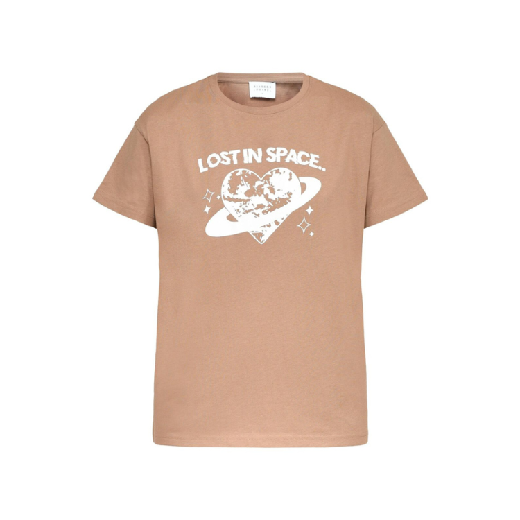 Pein t-shirt - Almond/white