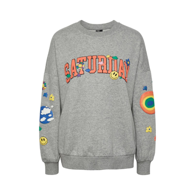 Pcdinna sweat - Light grey melange