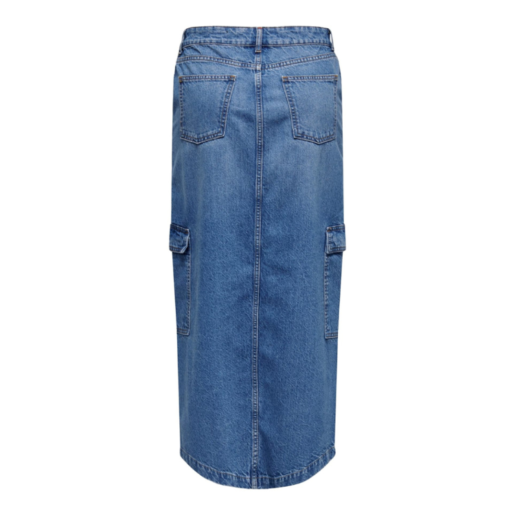 Onllorel cargo nederdel - Medium blue denim