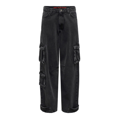 Onlriver cargo jeans - Washed black