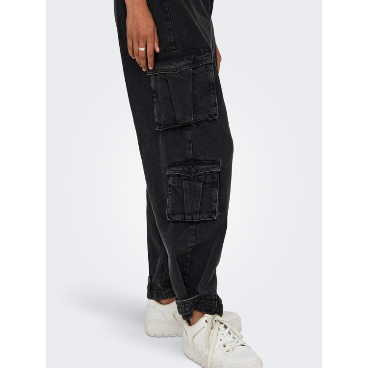 Onlriver cargo jeans - Washed black