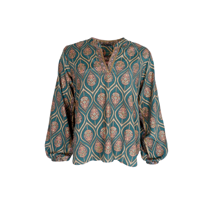 Bcluna bluse - Green tulip