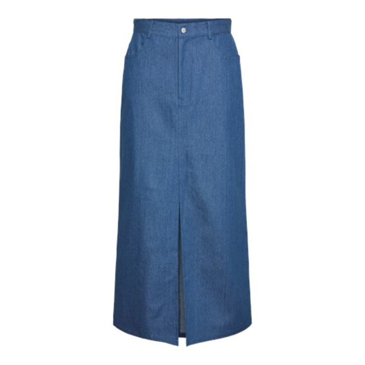 Pcasta nederdel - Medium blue denim