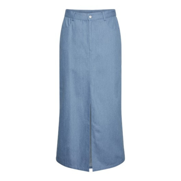 Pcasta nederdel - Light blue denim