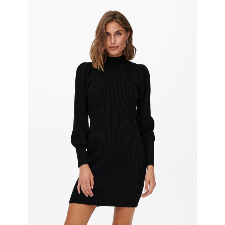 Onlkatia strik kjole - Black