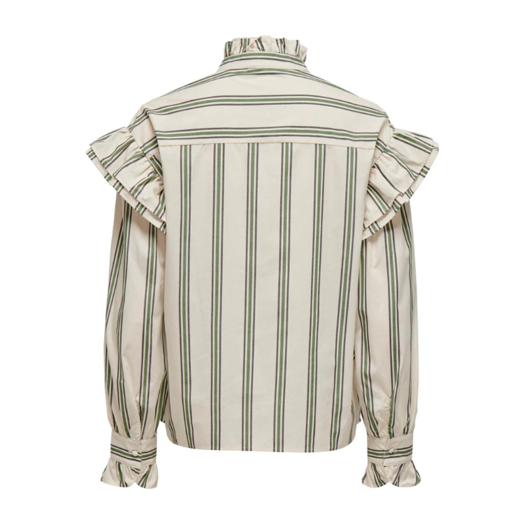 Onlmalou bluse - Bone white/green + bl