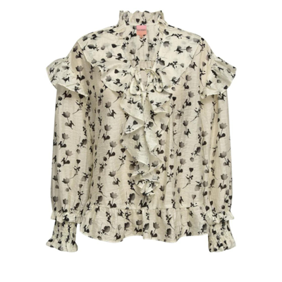 Ninnego bluse - Black-creme