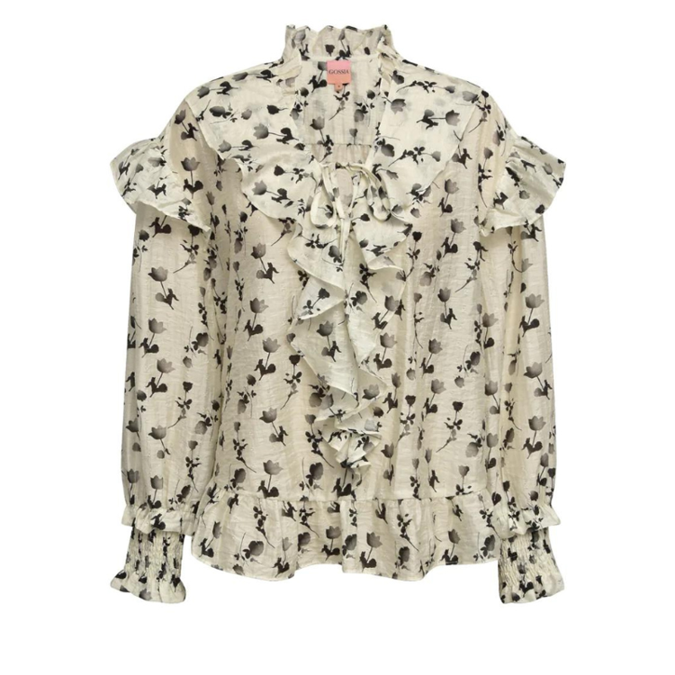 Ninnego bluse - Black-creme