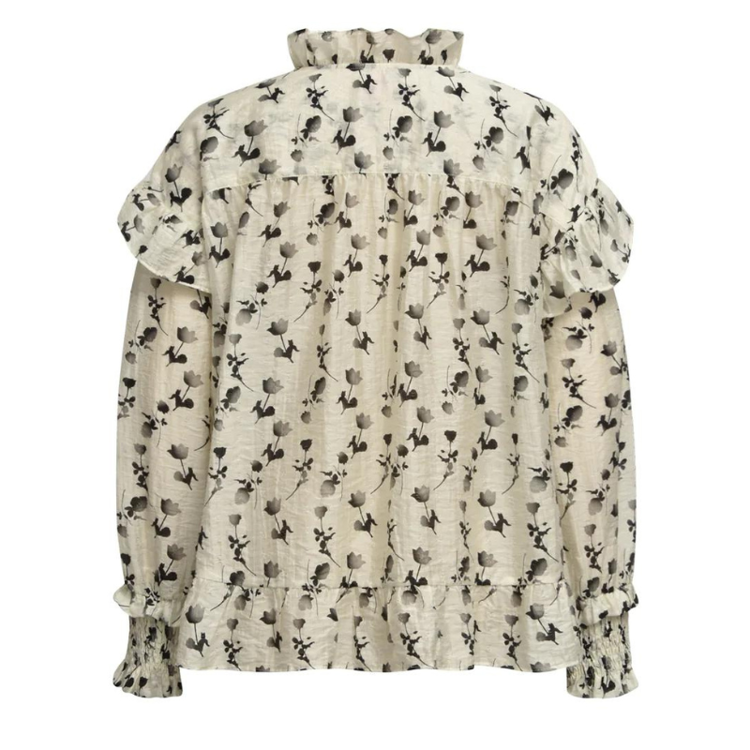 Ninnego bluse - Black-creme