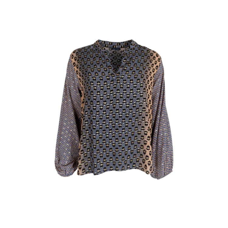 Bcluna kaftan bluse - Golden steel mix