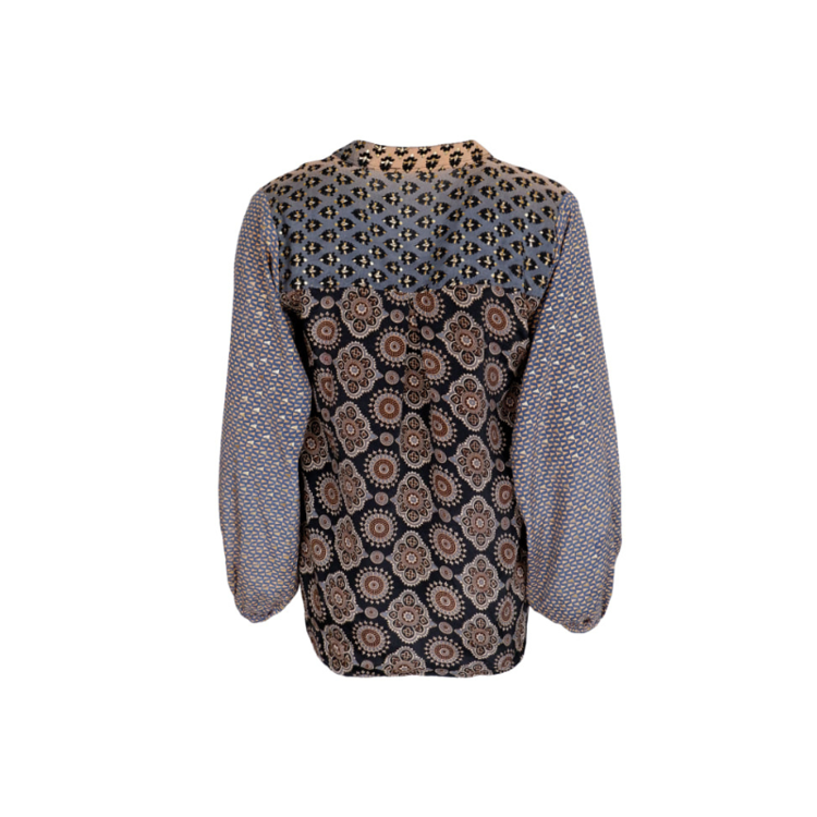 Bcluna kaftan bluse - Golden steel mix