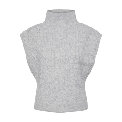 Pcjosie poncho - Light grey melange