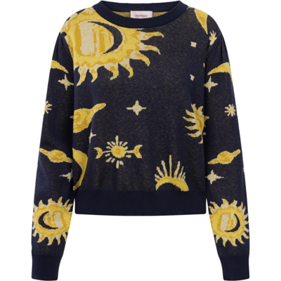 Orion strik bluse - Midnight stars