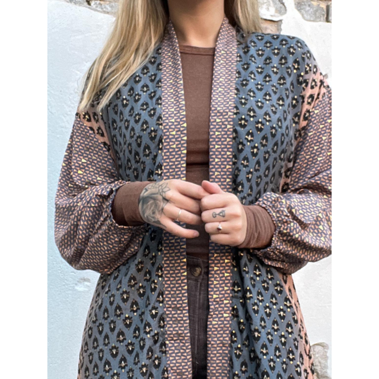Bcluna kimono - Golden steel mix