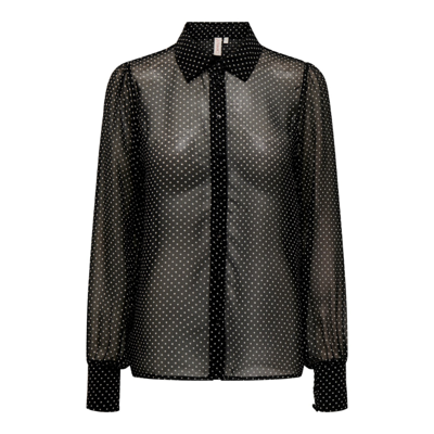 Onlisabella skjorte - Black/w. white dots