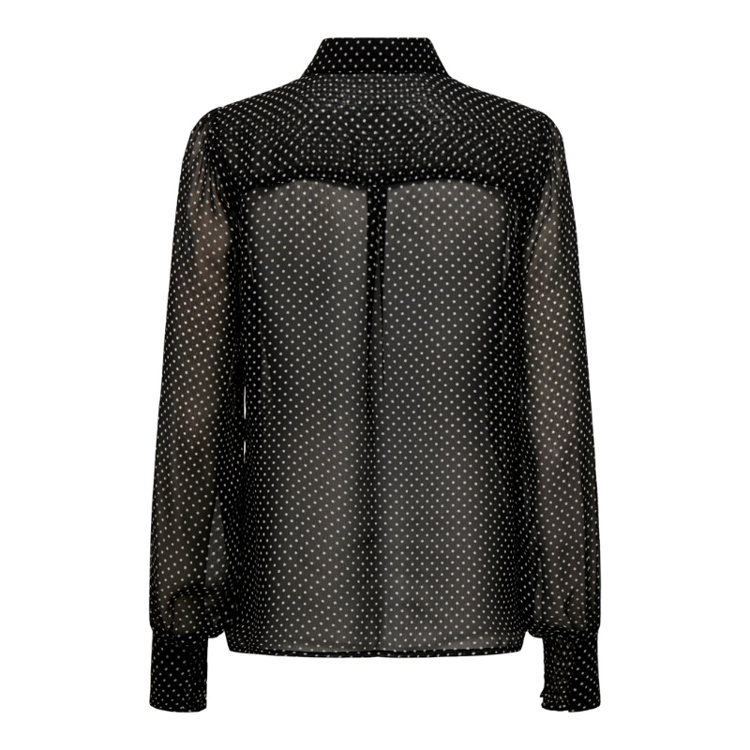 Onlisabella skjorte - Black/w. white dots