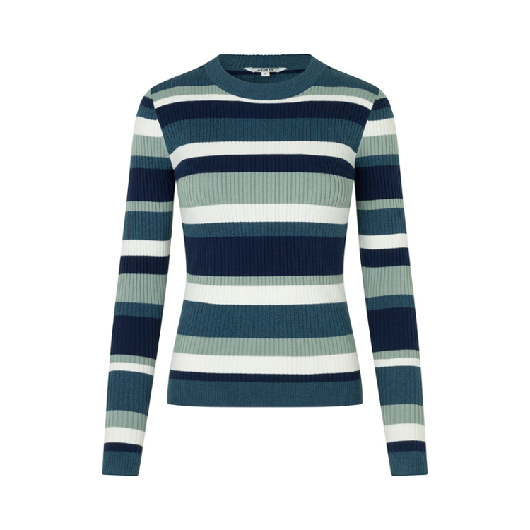 Minnie strikbluse - Orion grey lurex