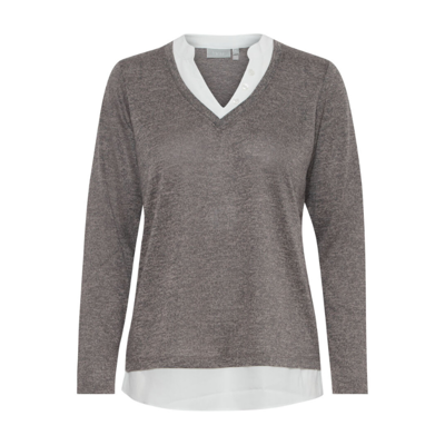 Frrexan bluse - Charcoal melange