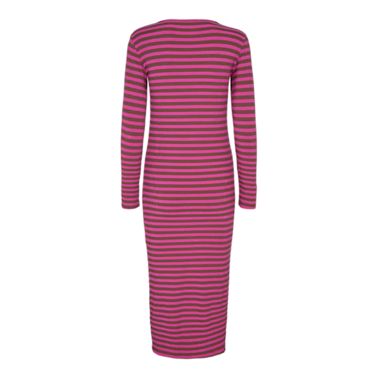 Natalia kjole - Choco pink stripe