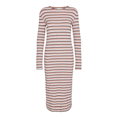 Natalia kjole - Pink gold lurex stripe