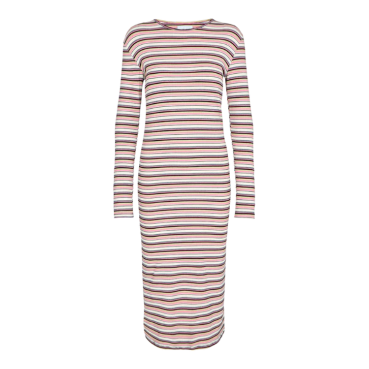 Natalia kjole - Pink gold lurex stripe