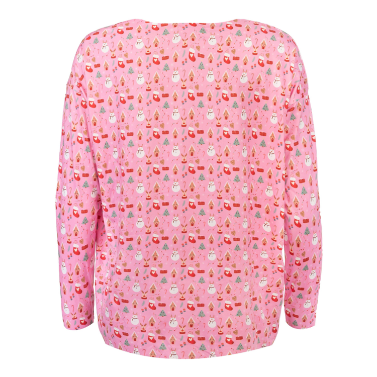 Alma bluse - Christmas time pink