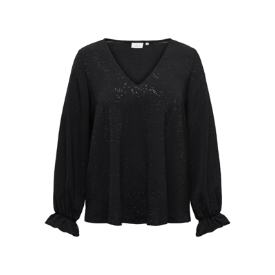 Carjosee bluse - Black/silver fol