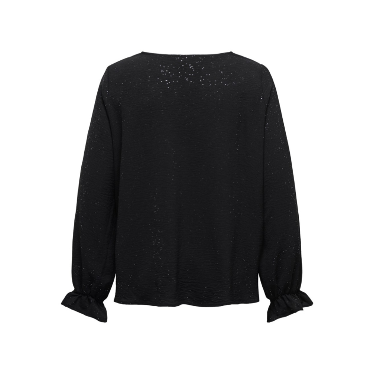 Carjosee bluse - Black/silver fol