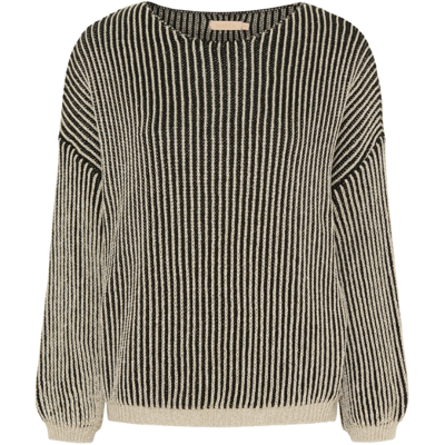 Mdcapril strikbluse - Black