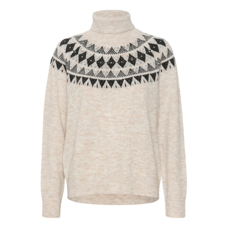 Kamelissa strikbluse - Feather gray