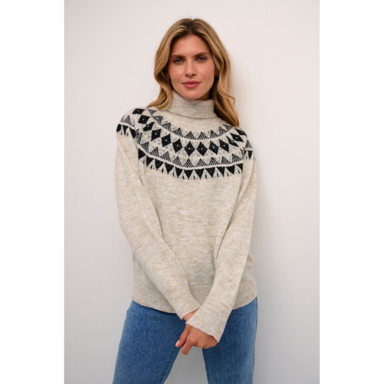 Kamelissa strikbluse - Feather gray