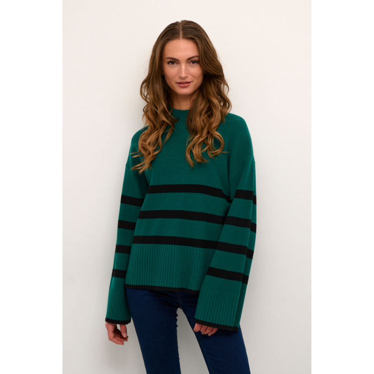 Kanellie strikbluse - Aventurine