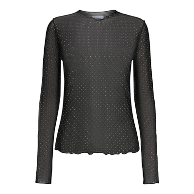Mesh top - Black silver foil dot