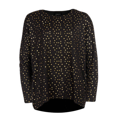 Alma bluse - Black gold dot