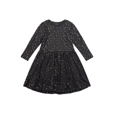 Alma kids kjole - Black gold dot