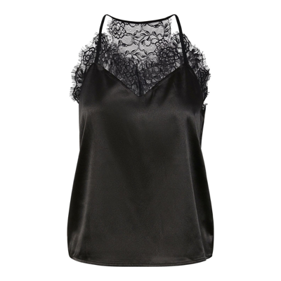 Pclua top - Black/lace inser