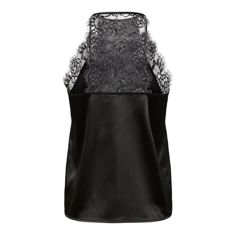 Pclua top - Black/lace inser