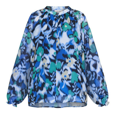 Love1043-1 bluse - Blue/green