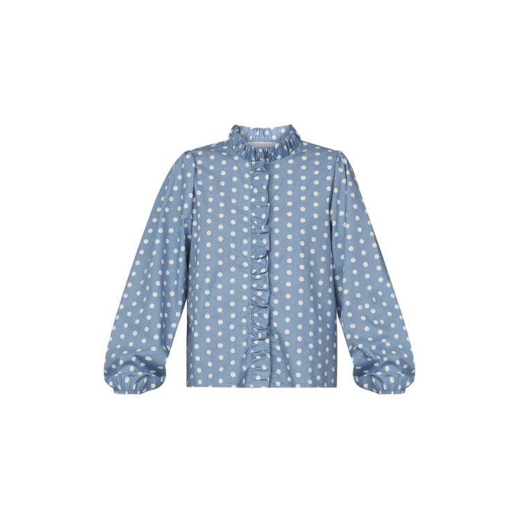 Cema bluse - Light blue/denim