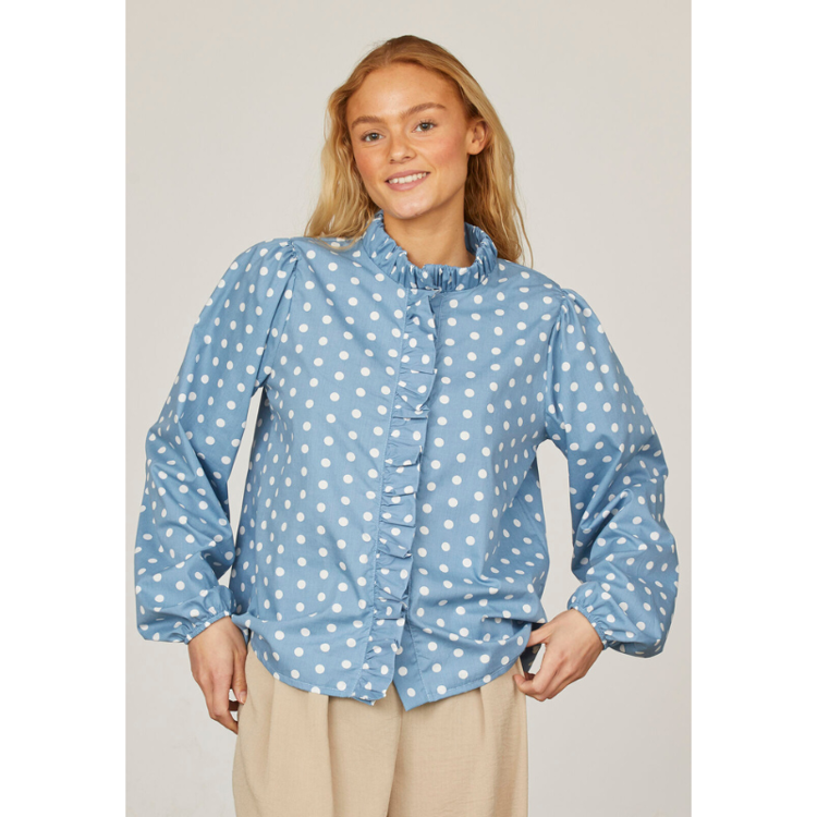 Cema bluse - Light blue/denim