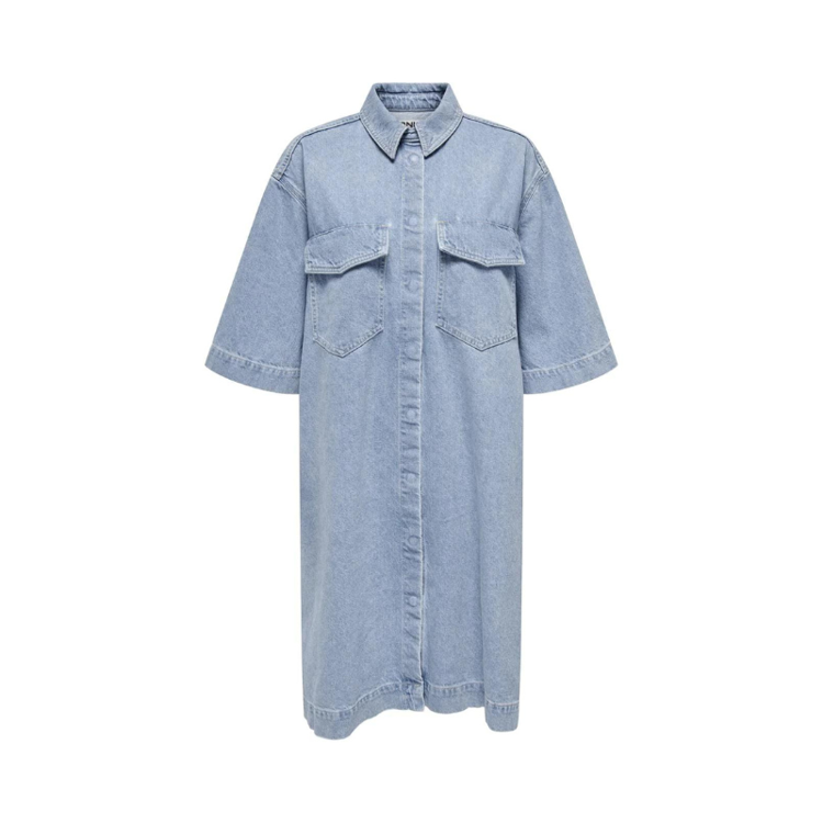 Onlsophie kjole - Light blue denim