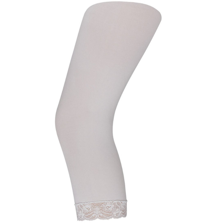 Decoy capri leggings lace - White