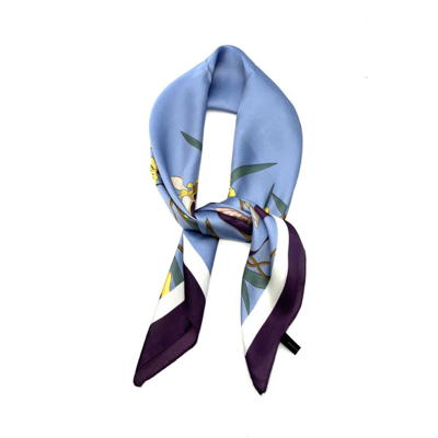 Scarf - Blue/purple print