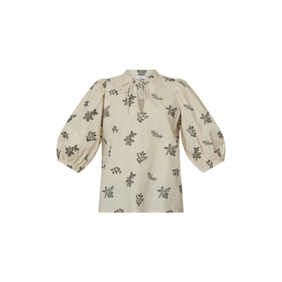 Love1109 bluse - Cream/black