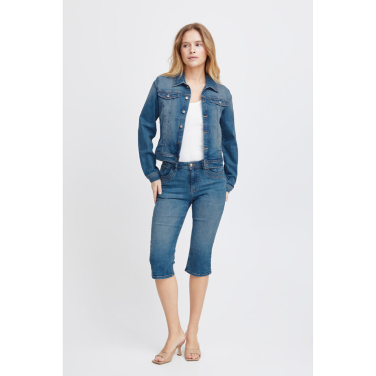 Pzkatja capri - Medium blue denim