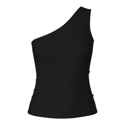 Pcruka one shoulder top - Black